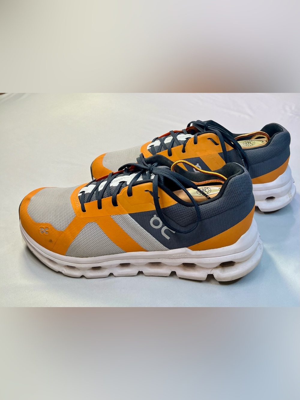 On Running Men's Cloudrunner Turmeric Frost Orange Grey Shoes Sneakers - 11 - Picture 3 of 12
